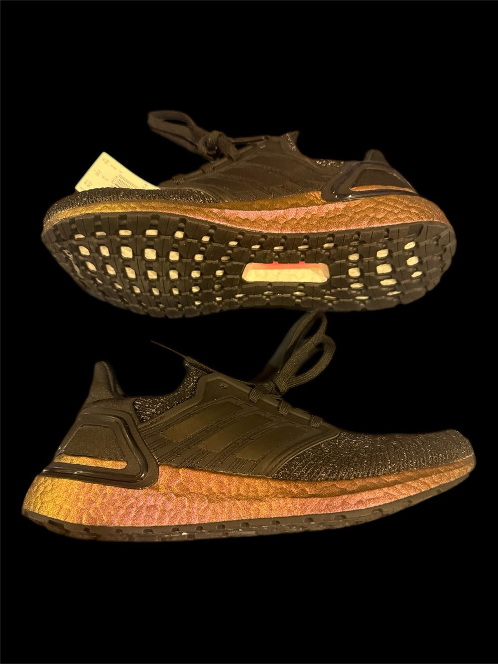 adidas Ultraboost Gold Glitter Black & Bronze Gradient Running Sneaker Shoe NWT